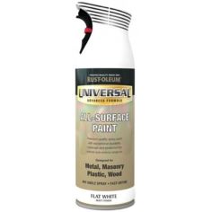 Rust-Oleum Universal All-Surface Spray Paint - Flat White Matt 400ml