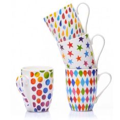 Multi Coloured Assorted Mugs 