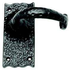 Black Oxford / Cambridge Design Lever Latch Door Handle on Backplate