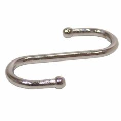 80mm Ball End 'S' Hook - Chrome Finish