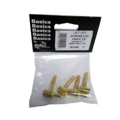 Basics EB Brass Plated Lift-off Screwless Pin Hinge - Pack of 2