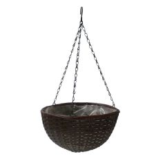 Ambassador Polyrattan Hanging Basket - 14"