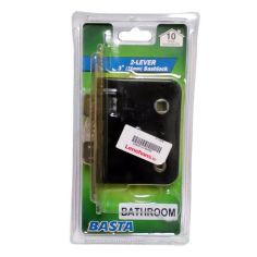 Basta 2 Lever Internal Bathroom Sashlock - 76mm Brass