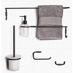 Set of bathroom accessories - Mini (Black)