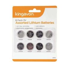 8 Pack 3V Assorted Lithium Batteries