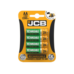 JCB AA Rechargeable Batteries - Pack Of 4