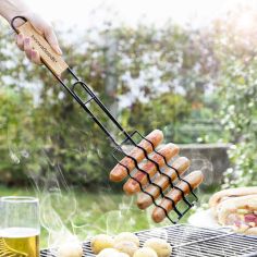 Long Handled Barbecue Grill For Sausages