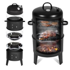 BBQ Smoker and Grill - Black