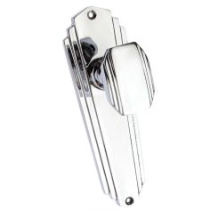 Primalite Polished Chrome Art Deco Latch Door Knob - 200mm