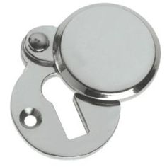 Polished Chrome Heavy Covered Escutcheon - 42 x 33mm