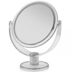 Free Standing Medium Round Plastic Cosmetic Mirror