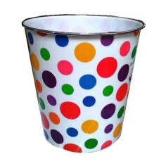 Round Plastic (Assorted Designs) Waste Paper Bin