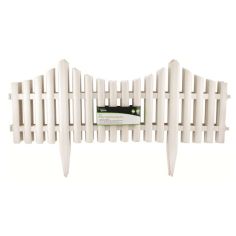 GreenBlade 4 Piece White Picket Fence 