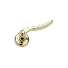 Basta Belair Lever On Rose Door Handles with Keyholes - Brass (Pair)