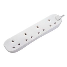 White Masterplug 13amp 4 Socket Extension Lead - 5M