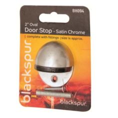 2” Oval Door Stop—Satin Chrome
