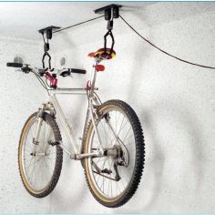 Bicycle Lifting Support Suspended Garage Rack Rope