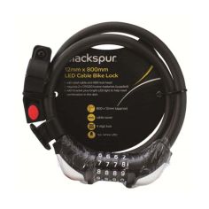 Blackspur LED Light Cable Combination Bike Lock