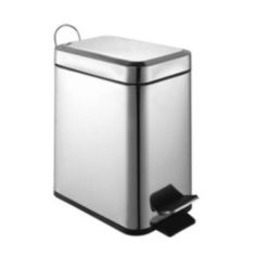 Stainless Steel Effect Slimline Pedal Bin  - 5L