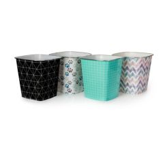 Plastic Pattern Square Bin