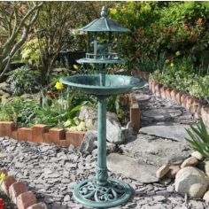 Bird Bath With Feeding Table 