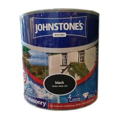 Johnstones Smooth Masonry Paint - Black 2.5L
