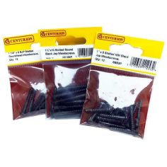 Centurion Slotted Round Black Jap Woodscrews