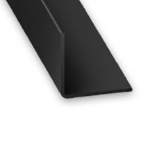 Black PVC Equal Corner Profile - 15mm x 15mm x 1m