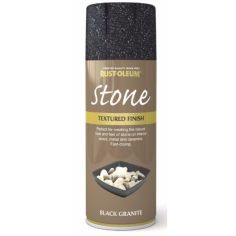 Rust-Oleum Textured  Stone Effect Black Granite Spray Paint - 400ml