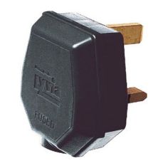 Dencon 13A, 3 Pin Nylon Plug, Fused 13A to BS1363/A, Black