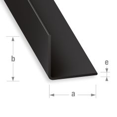 Black PVC Equal Corner - 10mm x 10mm x 1mm x 1m 