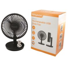 Rechargeable USB Desk Fan Black 