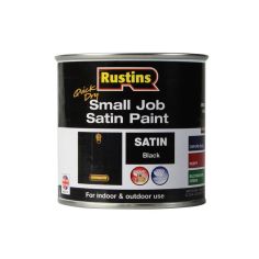 Rustins Quick Dry Small Job Satin Paint - Black 250ml