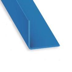 Blue PVC Equal Corner Profile - 20mm X 20mm X 2m