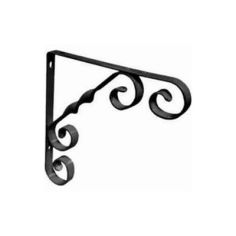 100mm (4") Black Wrought Iron Scroll Bracket