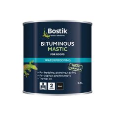 Bostik Bituminous Mastic for Waterproofing Roofs - 2.5L