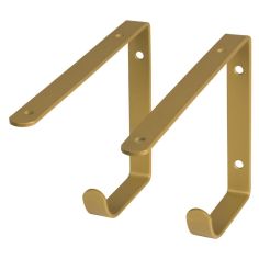 Duraline 2pc Brass Look Bracket With Hook - 22cm