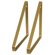 Duraline 2pc Brass Look Triangular Brackets - 24 x 25.5cm