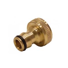 Hose Connector - Brass Threaded Tap - 1/2" to 3/4" BSP
