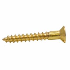 1" x 6 SC Slotted Brass Woodscrews with Countersunk Head - Each
