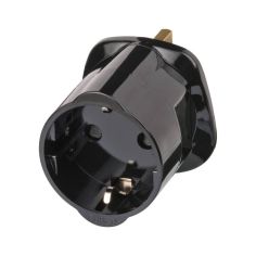 Brennenstuhl Black EU To UK Travel Plug Adapter 