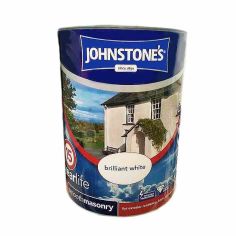 Johnstones Smooth Masonry Paint - Brilliant White 5L 