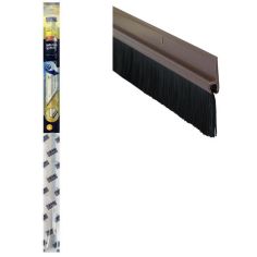 Exitex Brush Strip PVC Draught Excluder - Brown 2134mm