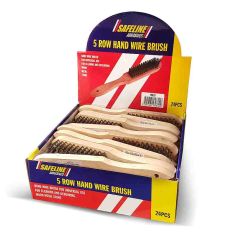 Safeline 5 Row Wooden Wire Brush