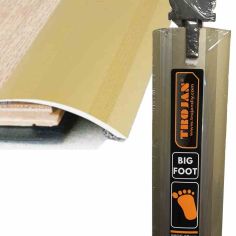 Trojan Big Foot Self-Adhesive Coverstrip - 1m Brushed Silver