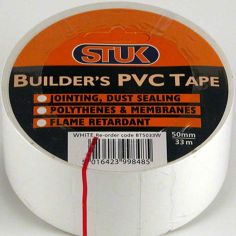 Stuk White Builders PVC Tape - 50mm x 33m