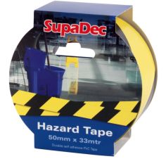 SupaDec Hazard Warning Tape - 50mm x 33m Yellow / Black