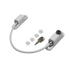 CHAMELEON 150mm Locking Window Cable Restrictor - White