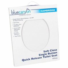 Blue Canyon Cambridge White Soft Close Toilet Seat