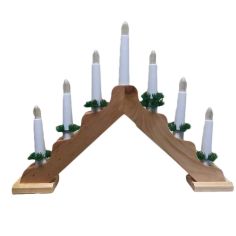 Classic Christmas LED Battery Operated 7 Candle Pine Candlebridge